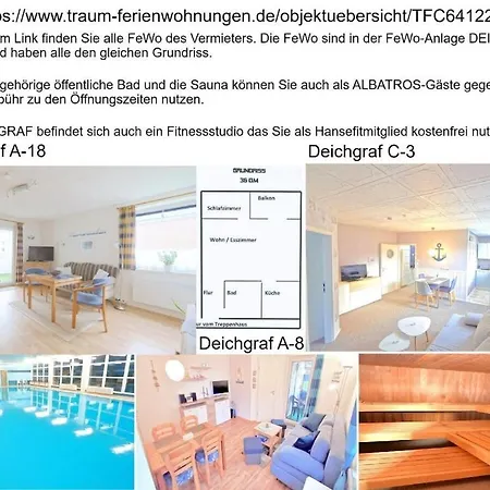 Ferienhaus Comfortable Holiday Apartment Albatros 25 Butjadingen